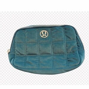lululemon athletica Blue Quilted Cosmetic Case
